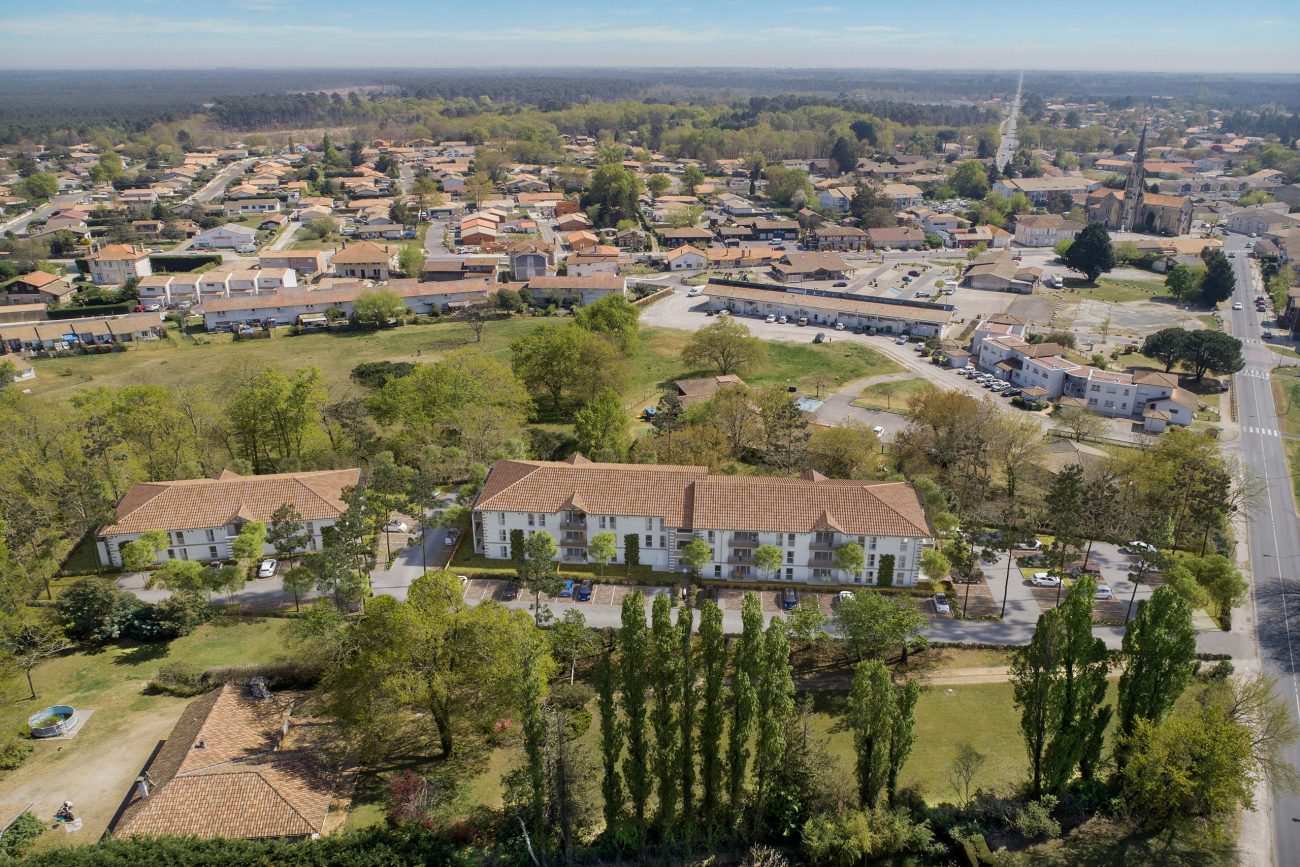 Insertion sur photo drone, Scaphoide 3D, illustration immobilière
