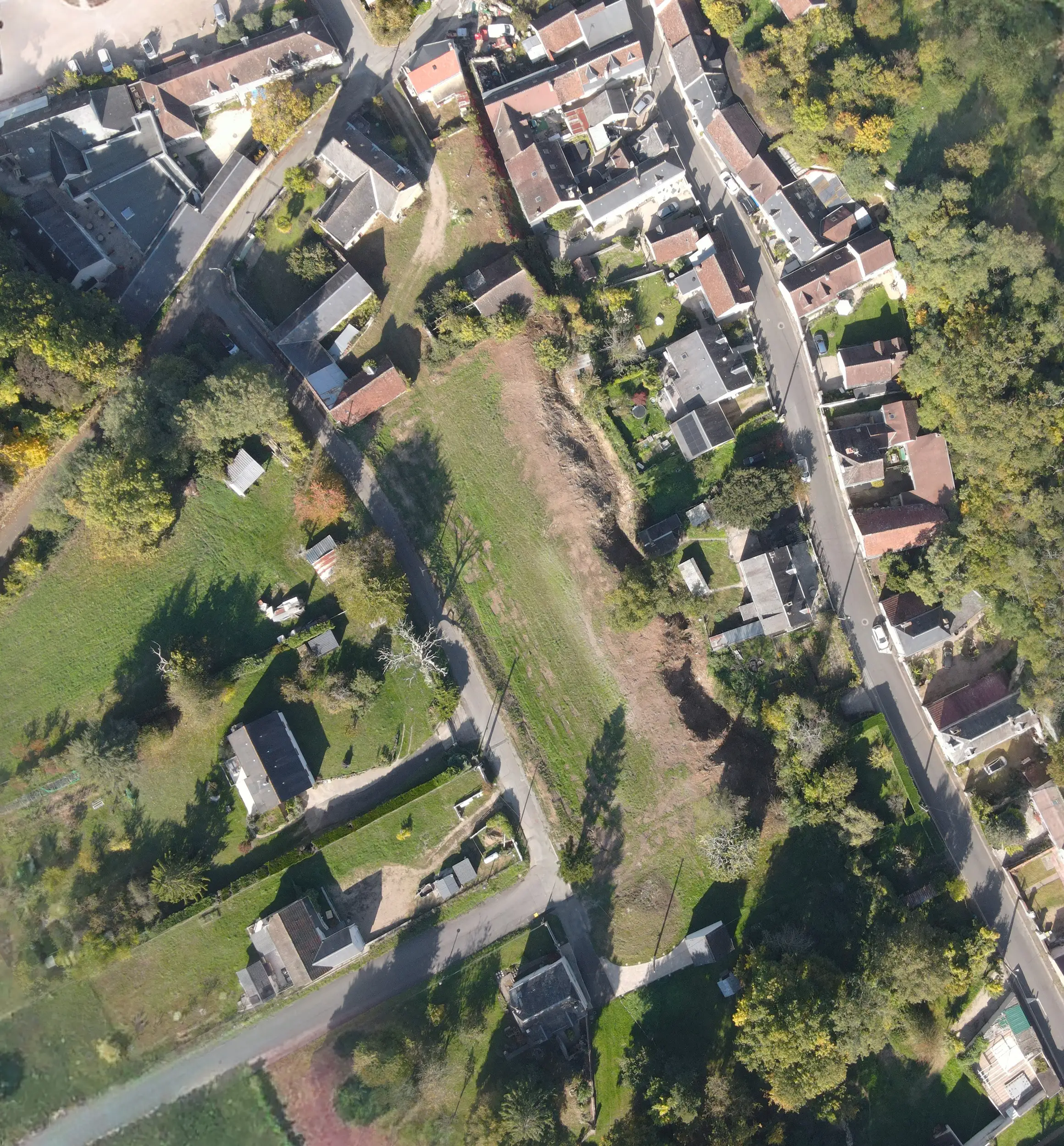 Vue du dessus drone, Concours GROUPE SCOLAIRE MOSNES (37) - Architecte : CS Architecture - Illustration Scaphoïde 3D